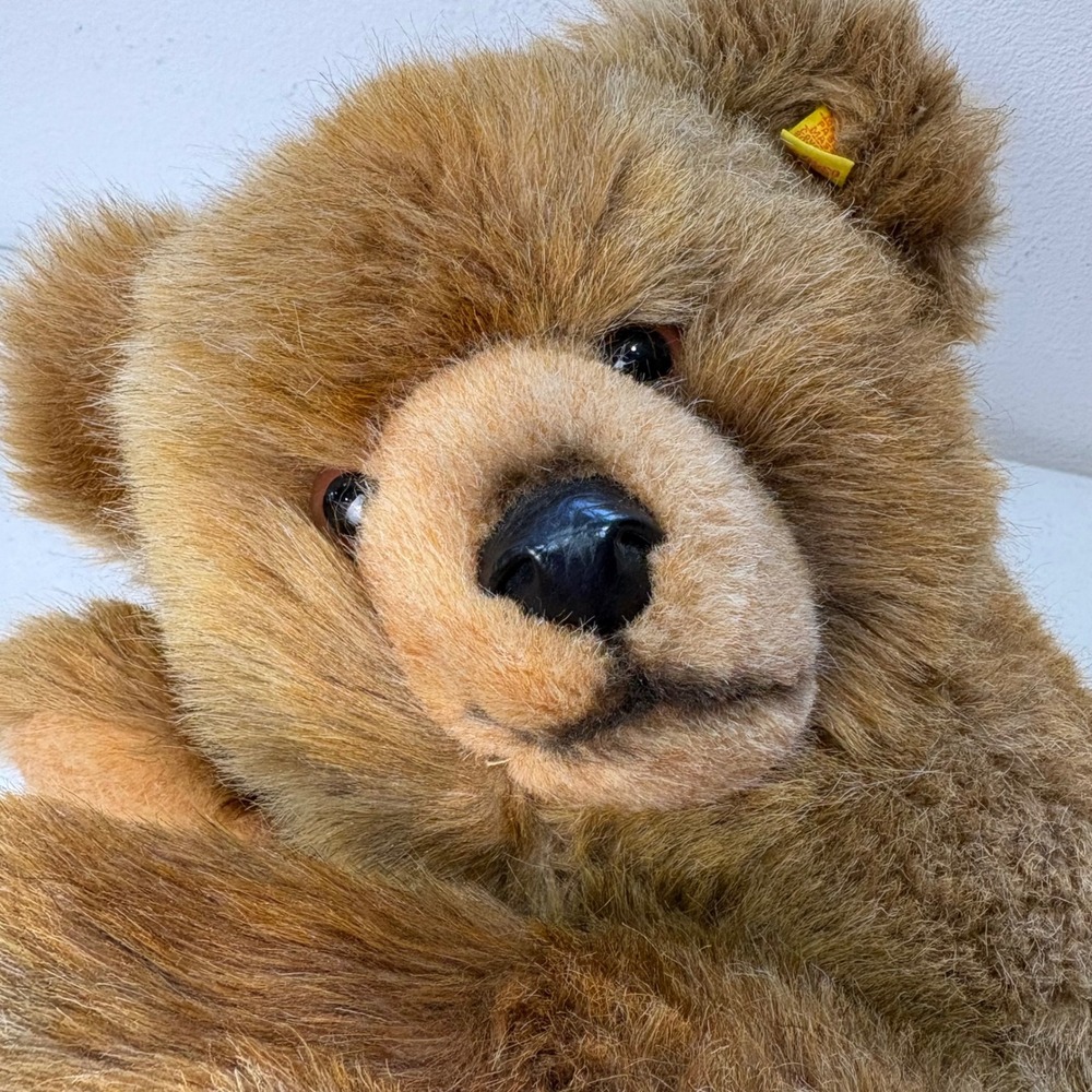 Steiff Cosy Orsi Teddy Bear Lying Brown Plush 0341/40 Western Germany 16 inch - Picture 8 of 9